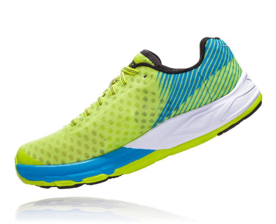 Hoka Australia One One EVO Carbon Rocket - Mens Running Shoes Green/Blue - PVNBY-3519